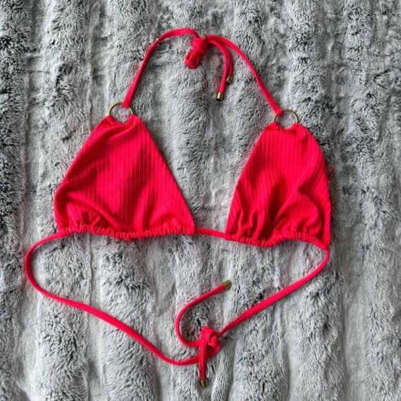 Vitamin A Hot Pink Summer Triangle Bikini Top - Picture 1 of 3